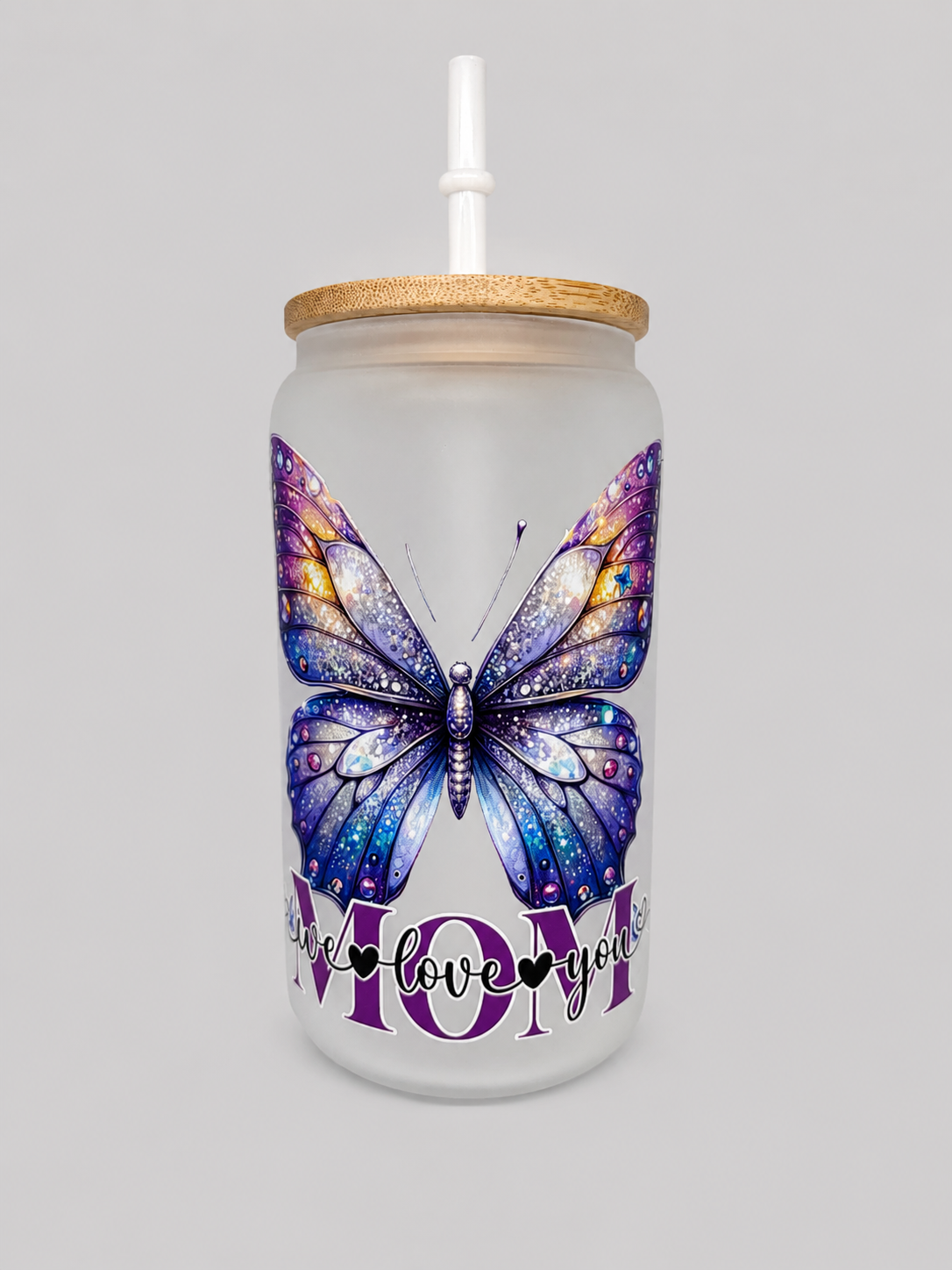 Trinkglas MOM Schmetterling