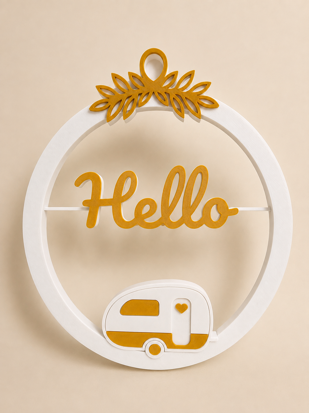 Hello Wohnwagen Wanddeko