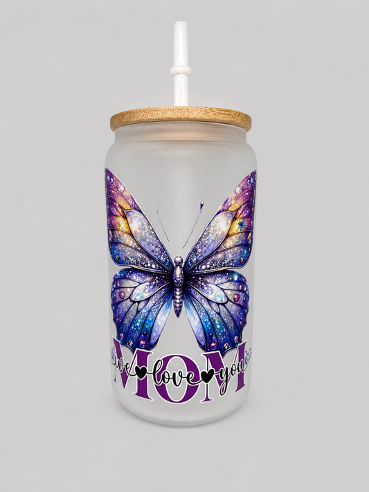 Trinkglas MOM Schmetterling