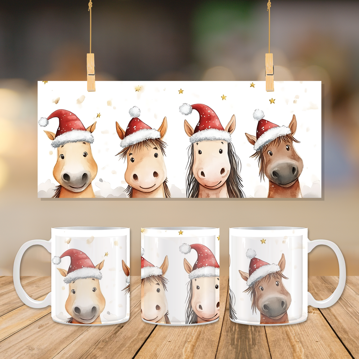 Tasse Pferde Weihnacht