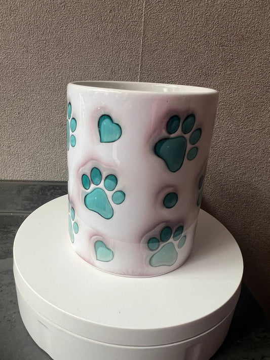 Tasse Hundepfoten 3D